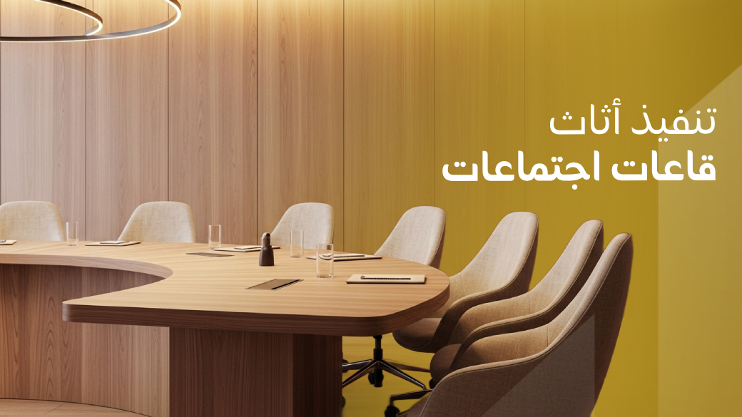 تنفيذ أثاث قاعات اجتماعات: صياغة القرارات الكبرى في بيئة تعكس الاحتراف والقوة